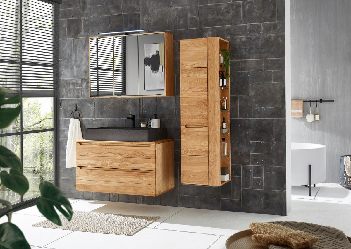 WASCHTISCH-ABDECKPLATTE 80/2/46,2 cm  - Eichefarben, KONVENTIONELL, Holz (80/2/46,2cm) - Linea Natura