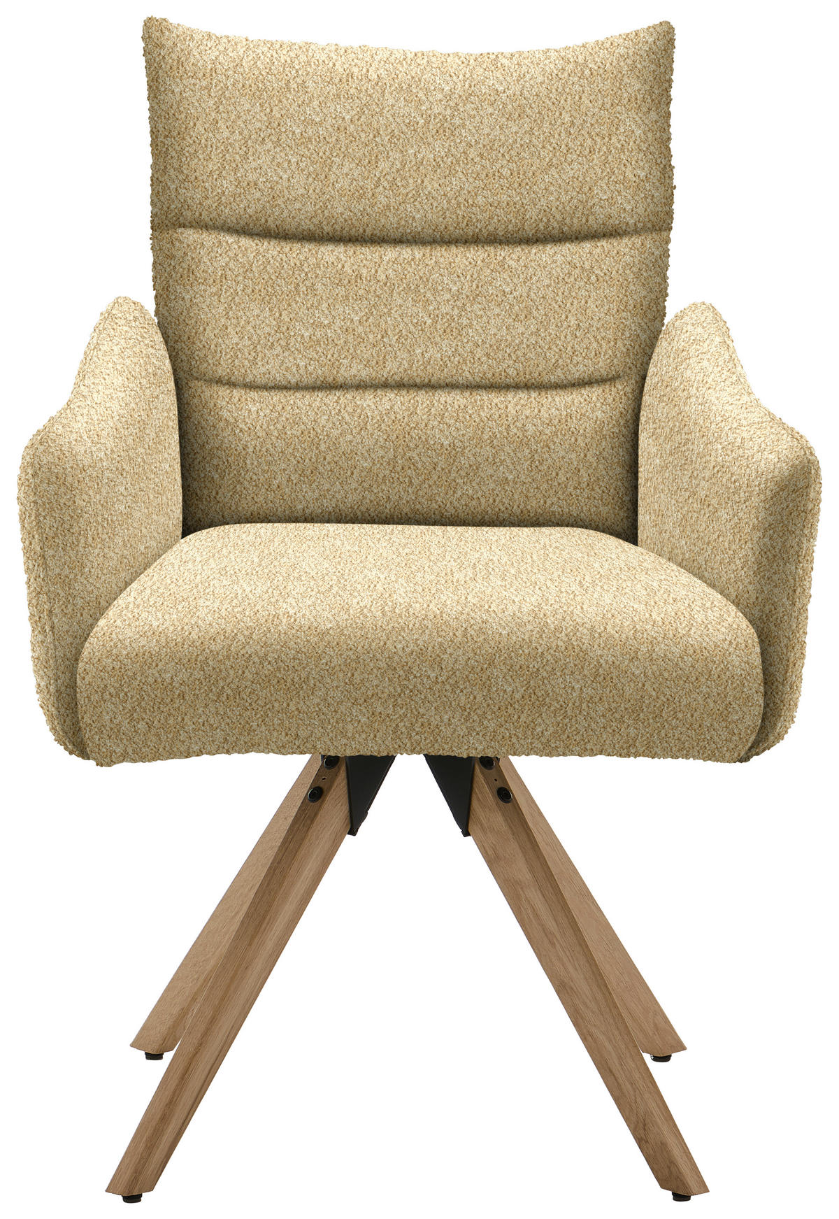 ARMLEHNSTUHL Jacquard  - Eichefarben/Beige, Design, Holz/Textil (62/86/68cm) - Welnova