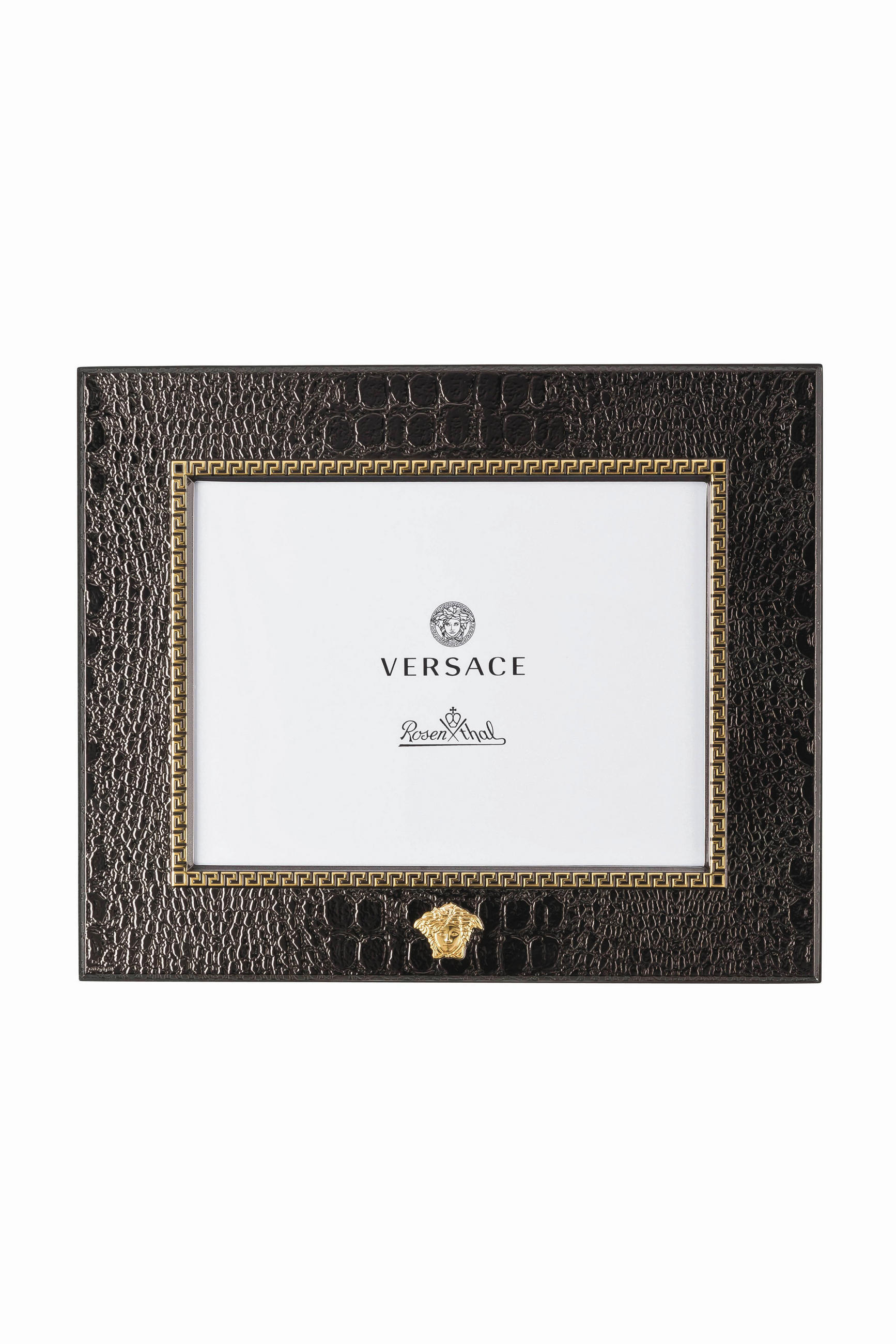 OKVIR ZA SLIKE 321341, 10/15       20/20/10 cm   - zlate barve/rjava, Konvencionalno, kovina/usnje (20/20/10cm) - Versace