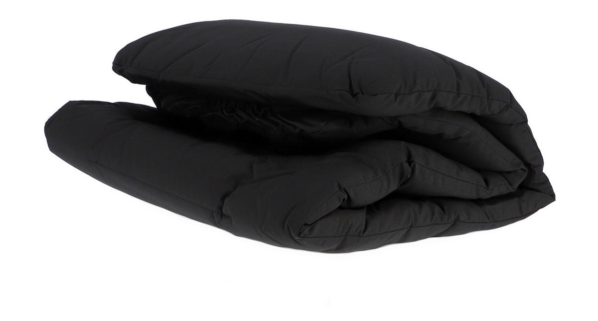 LIEGENAUFLAGE in Schwarz Uni  - Schwarz, Basics, Textil (60/6/190cm) - FIAM