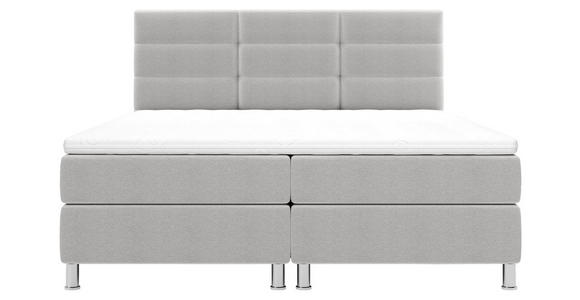 BOXBETT 180/200 cm  in Greige  - Chromfarben/Greige, KONVENTIONELL, Textil/Metall (180/200cm) - Carryhome