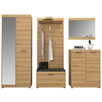 GARDEROBE 5-teilig  in 270/200/40 cm  - Buchefarben, KONVENTIONELL, Holzwerkstoff/Textil (270/200/40cm) - Cantus