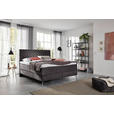 BOXSPRINGBETT 180/200 cm  in Anthrazit  - Chromfarben/Anthrazit, Design, Textil/Metall (180/200cm) - Xora