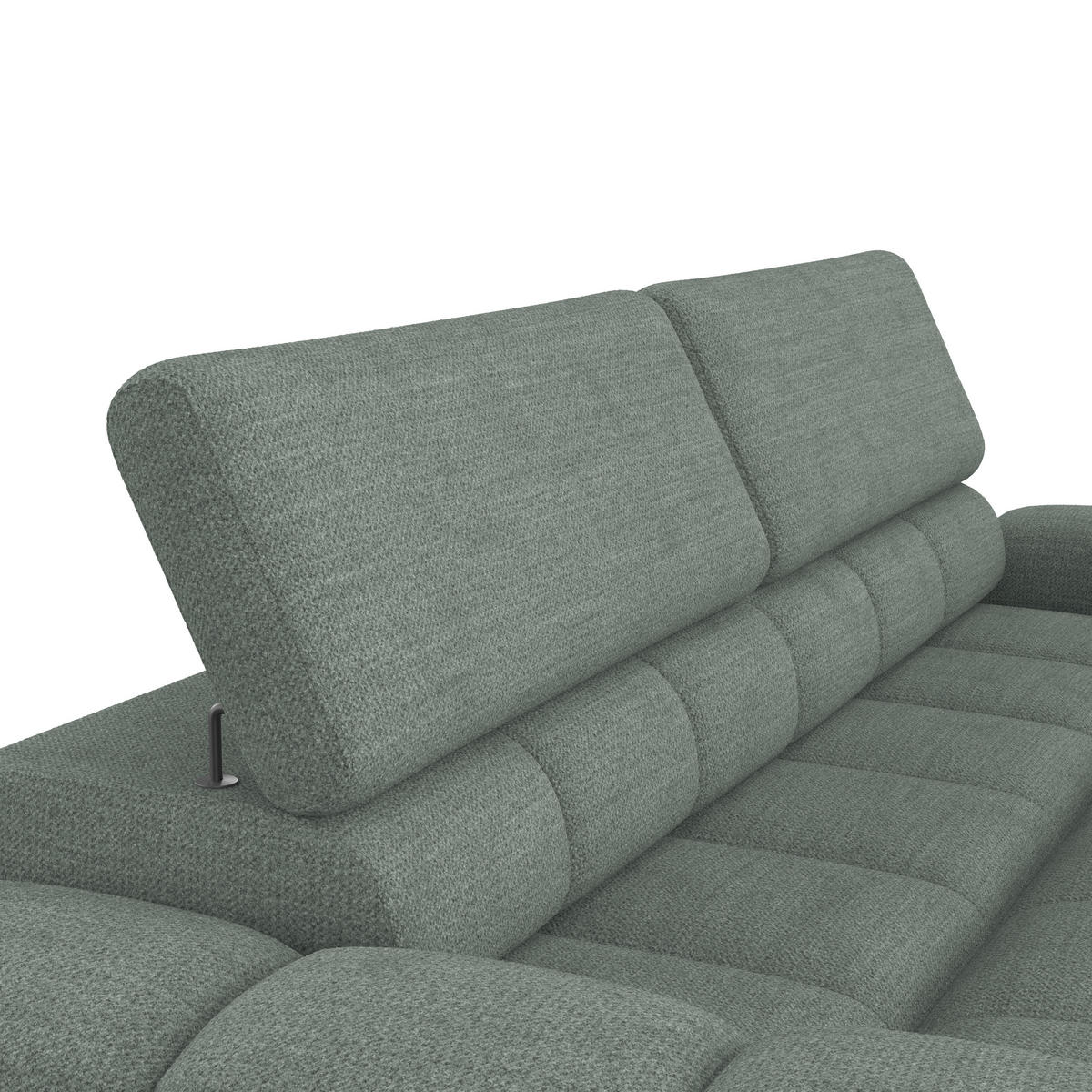 BIGSOFA Webstoff Grün  - Schwarz/Grün, Design, Kunststoff/Textil (248/77-97/108cm) - Welnova