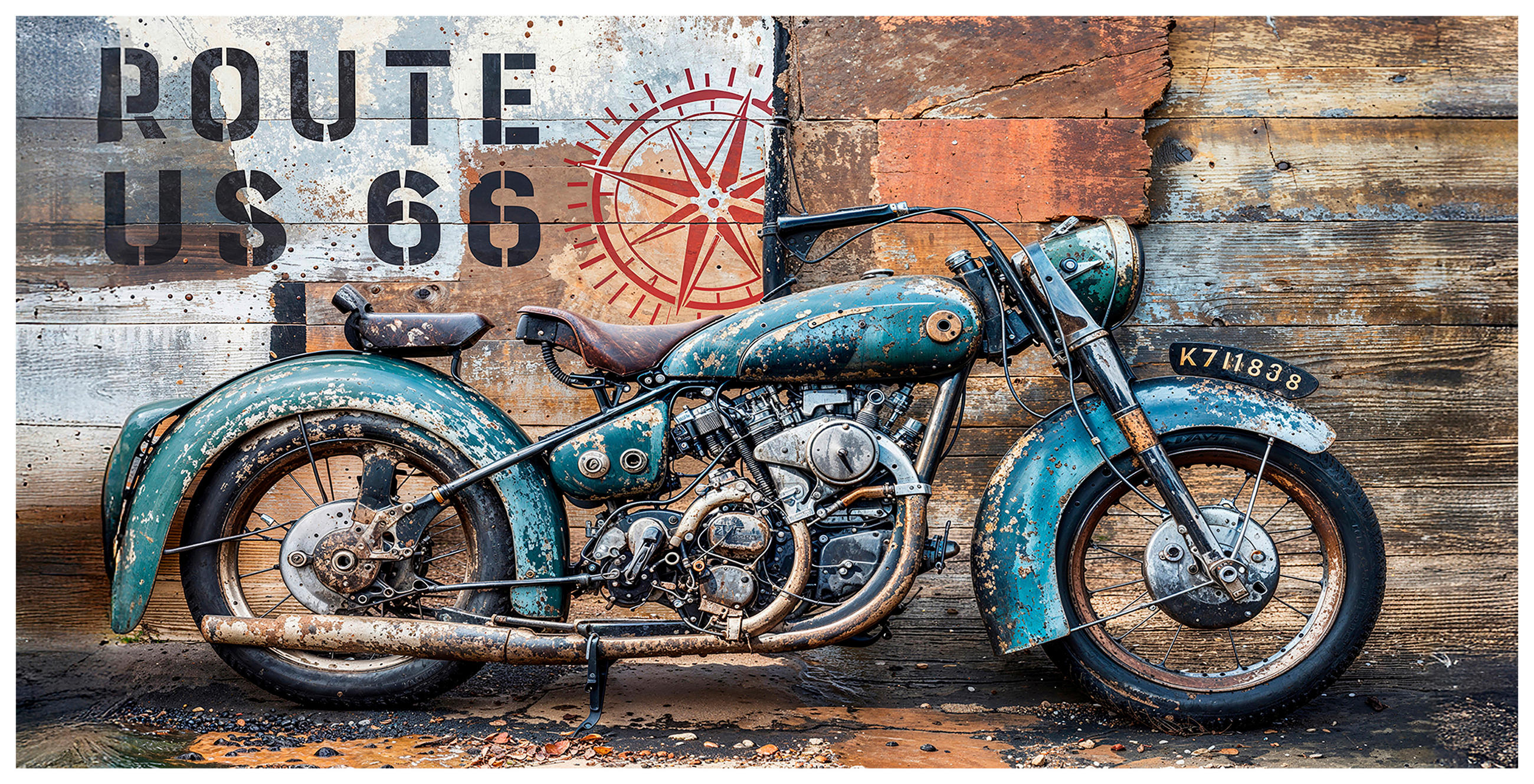 Monee TIŠTĚNÉ OBRAZY NA PLÁTNĚ, vozidla, vintage, 140/70 cm