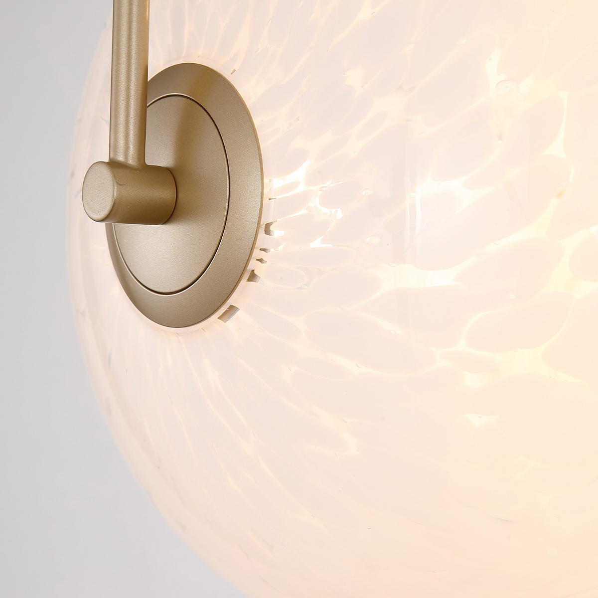 APLICĂ DE PERETE CU LED - alb/auriu, Basics, sticlă/metal (25/32/25cm)