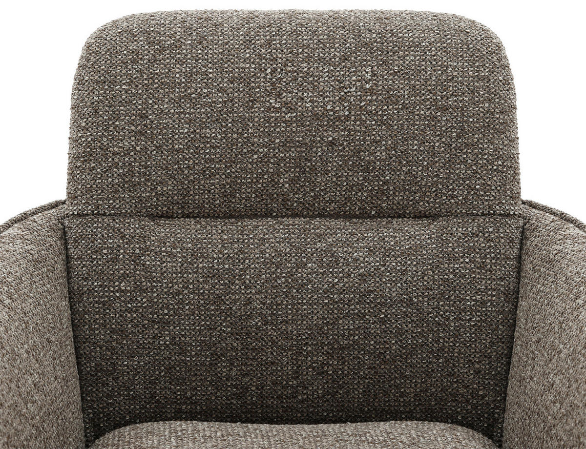 ARMLEHNSTUHL  in Struktur  - Dunkelbraun/Grau, MODERN, Holz/Textil (61/88/59cm) - MID.YOU