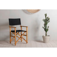 KLAPPSTUHL Textilgeflecht Akazie massiv Akaziefarben, Schwarz  - Schwarz/Akaziefarben, KONVENTIONELL, Holz/Textil (53/90/55cm) - Gardenson