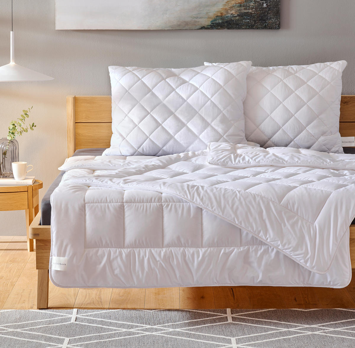 PAPLAN-PÁRNA SZETT 70x90/135x200 cm  - fehér, Basics, textil (70x90/135x200cm) - Billerbeck