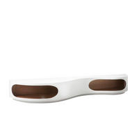 LOWBOARD  in 200/30/50 cm  - Weiß Hochglanz/Walnussfarben, Design, Holzwerkstoff (200/30/50cm) - Livetastic