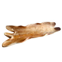 DÍSZTÁL - tíkfa színű, Natur, fa (64/23/7cm) - Ambia Home