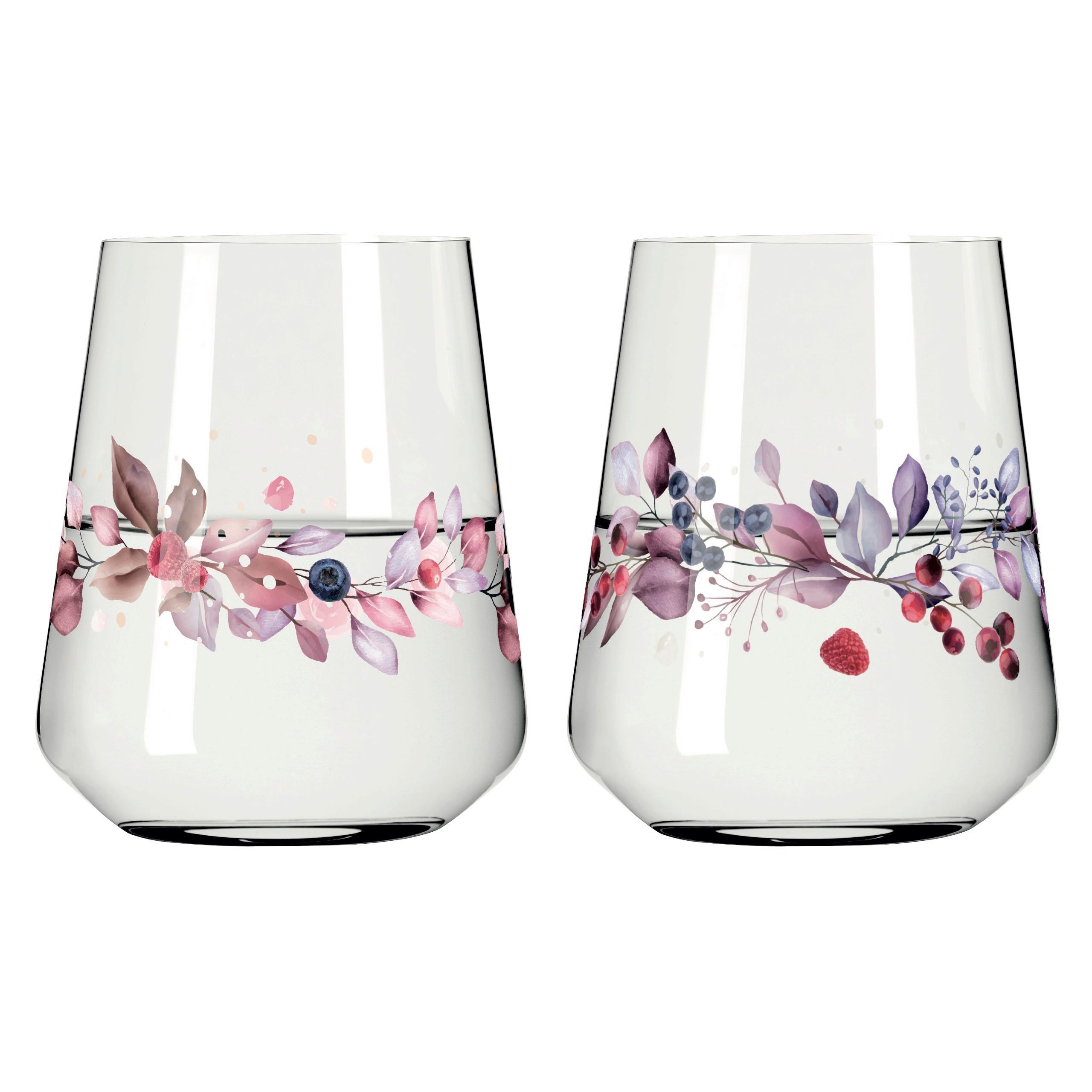 GLÄSERSET Sommersonett  2-teilig  - Pink/Transparent, Design, Glas (9.2/11.0cm) - Ritzenhoff