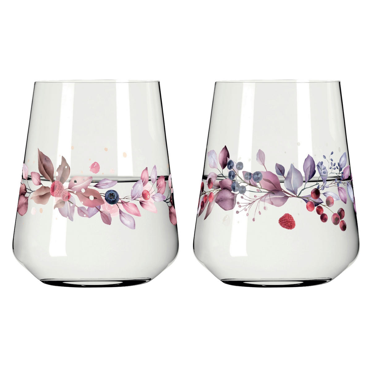 GLÄSERSET Sommersonett  2-teilig  - Pink/Transparent, Design, Glas (9.2/11.0cm) - Ritzenhoff