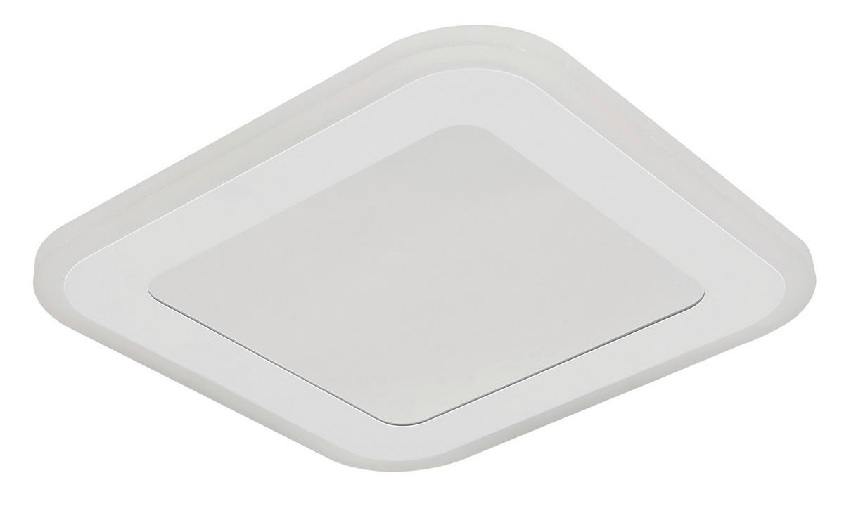 STROPNA LED-SVETILKA   //4000 K/230 V/ - bela/opal, Design, kovina/umetna masa (23/23/4cm) - Globo