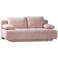 SCHLAFSOFA  in Flachgewebe Rosa  - Schwarz/Rosa, Design, Kunststoff/Textil (206/94/106cm) - Novel