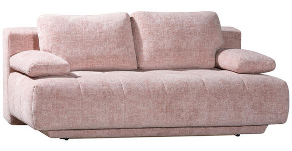 SCHLAFSOFA  in Flachgewebe Rosa  - Schwarz/Rosa, Design, Kunststoff/Textil (206/94/106cm) - Novel