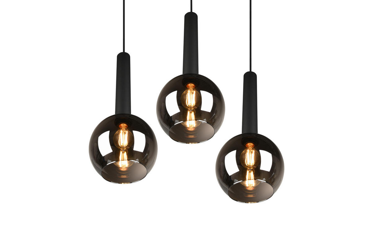 HÄNGELEUCHTE 45/150 cm  - Schwarz, Design, Metall (45/150cm) - Dieter Knoll