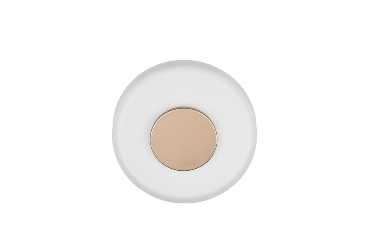 LED-WANDLEUCHTE CELESTE 22/4 cm   - Braun/Weiß, Design, Glas/Metall (22/4cm) - Trio Leuchten