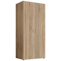 DREHTÜRENSCHRANK 81/177/51 cm,  in Sonoma Eiche, 2-türig  - Alufarben/Sonoma Eiche, KONVENTIONELL, Holzwerkstoff/Kunststoff (81/177/51cm) - Boxxx