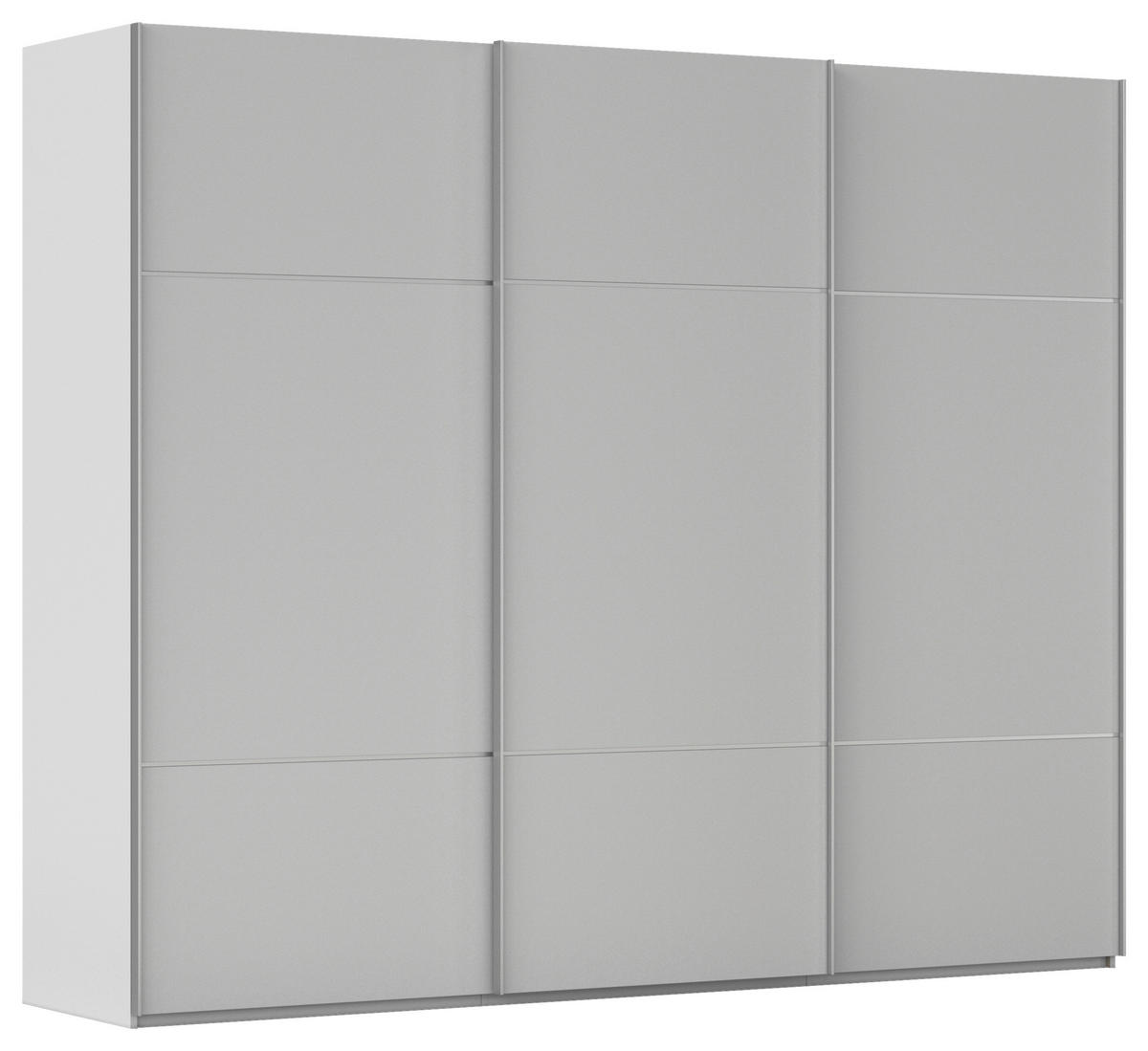 SCHWEBETÜRENSCHRANK 242/223/68 cm 3-türig Grau  - Alufarben/Grau, KONVENTIONELL, Holzwerkstoff/Metall (242/223/68cm) - Novel