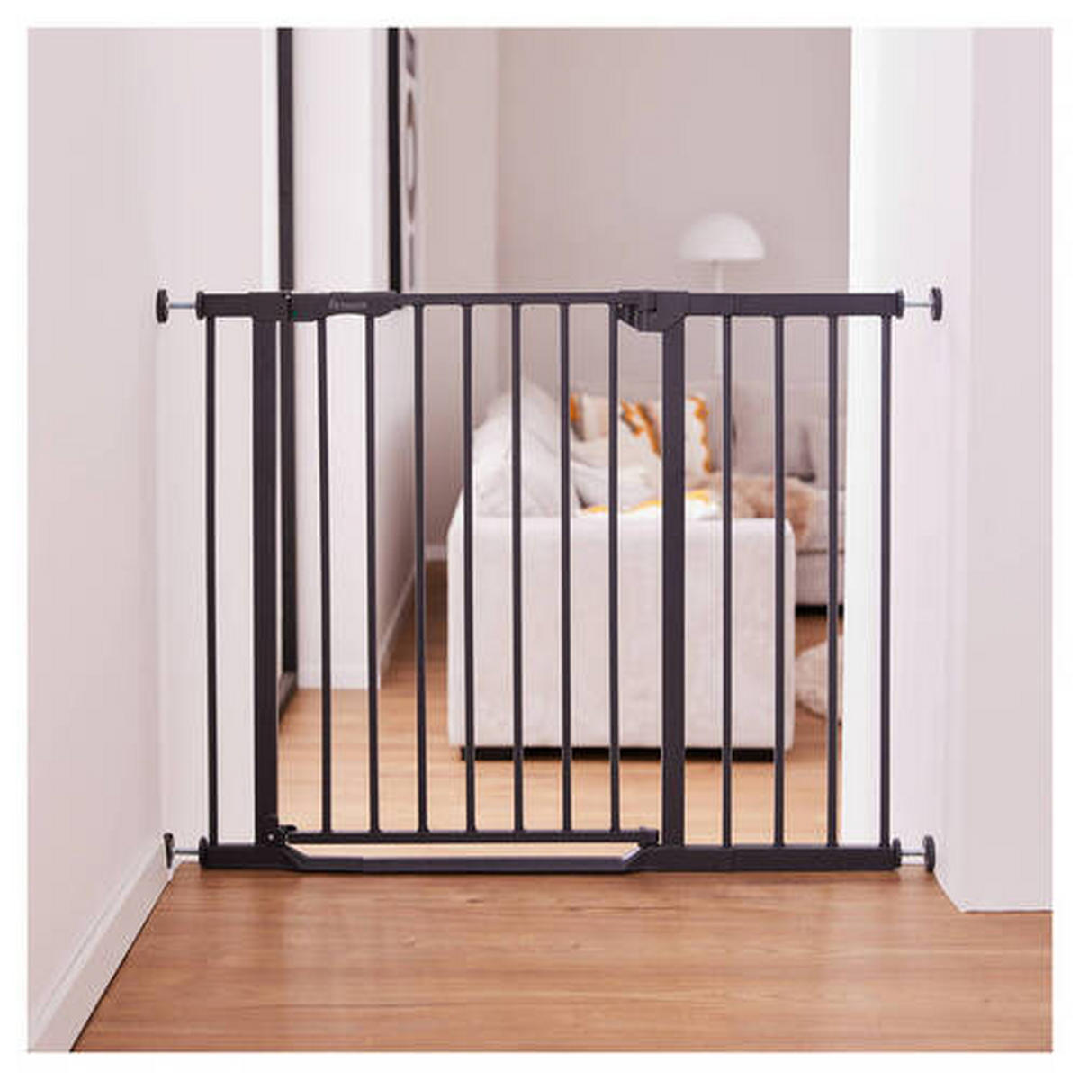 TÜRSCHUTZGITTER 75 - 80 cm/77 cm  - Schwarz, Basics, Kunststoff/Metall (75 - 80 cm/77cm) - Hauck