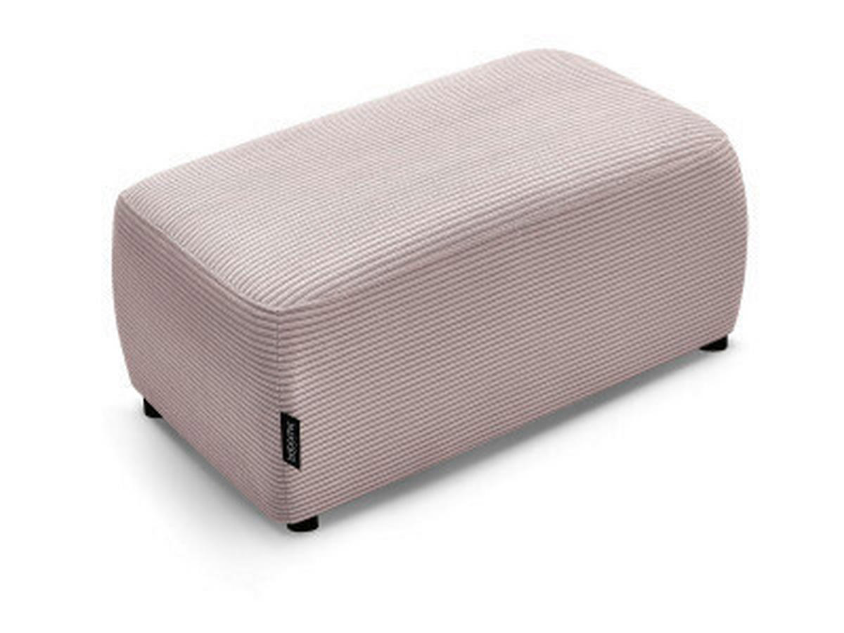 HOCKER ATILLA Cord Lila  - Lila/Schwarz, MODERN, Kunststoff/Textil (92/44/48cm)