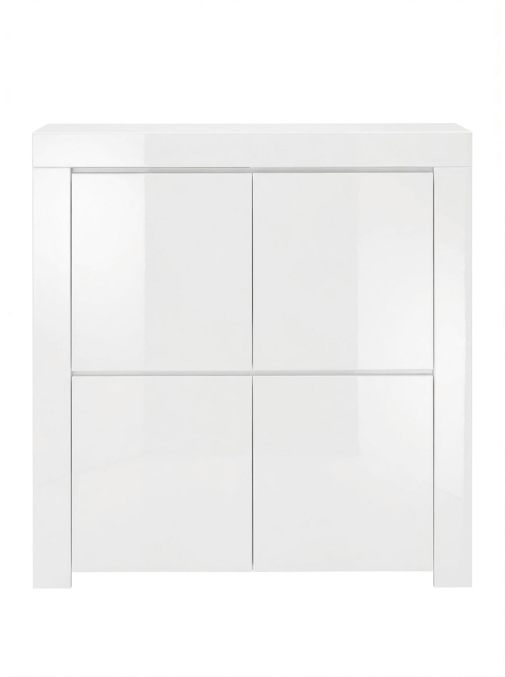 HIGHBOARD  120/140/50 cm  - Weiß Hochglanz, Design, Holzwerkstoff (120/140/50cm) - MID.YOU