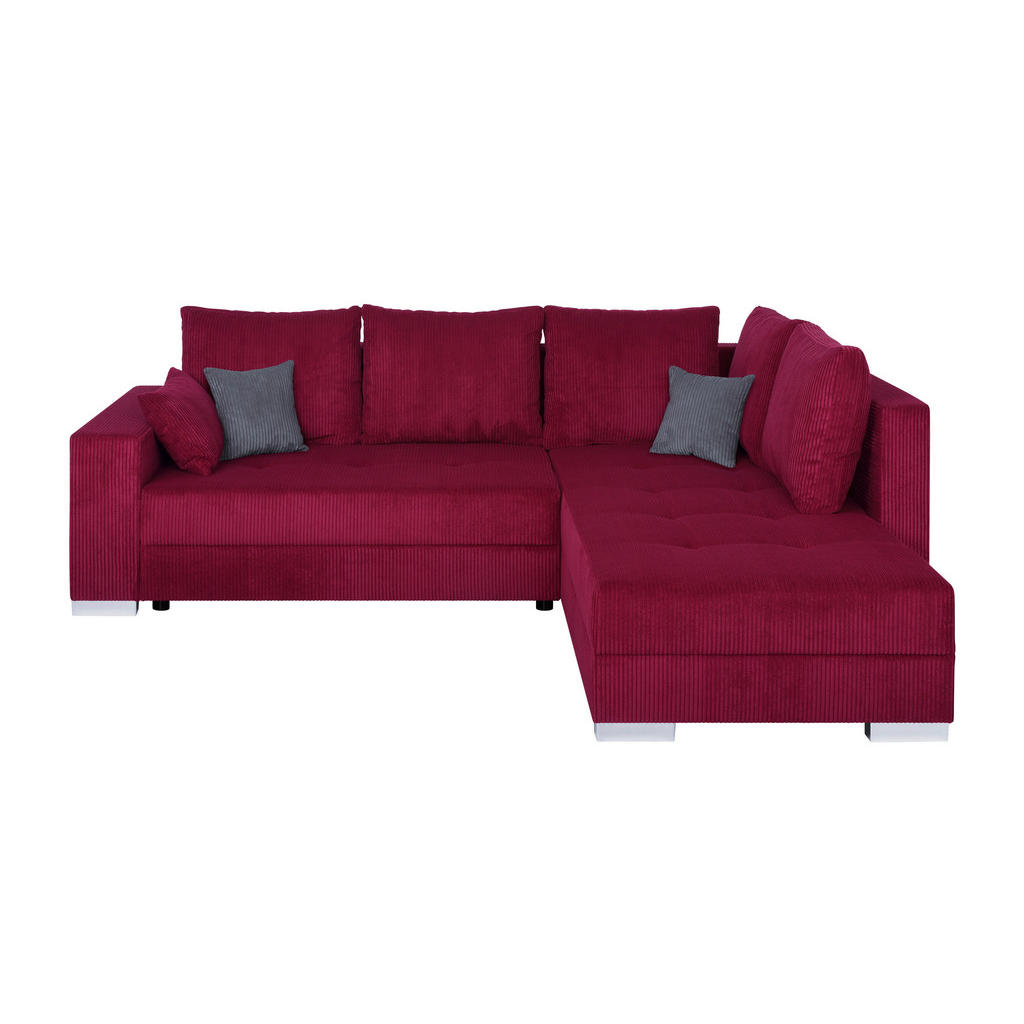 P & B ROHOVÁ SEDAČKA, textil, kompozitné drevo, červená