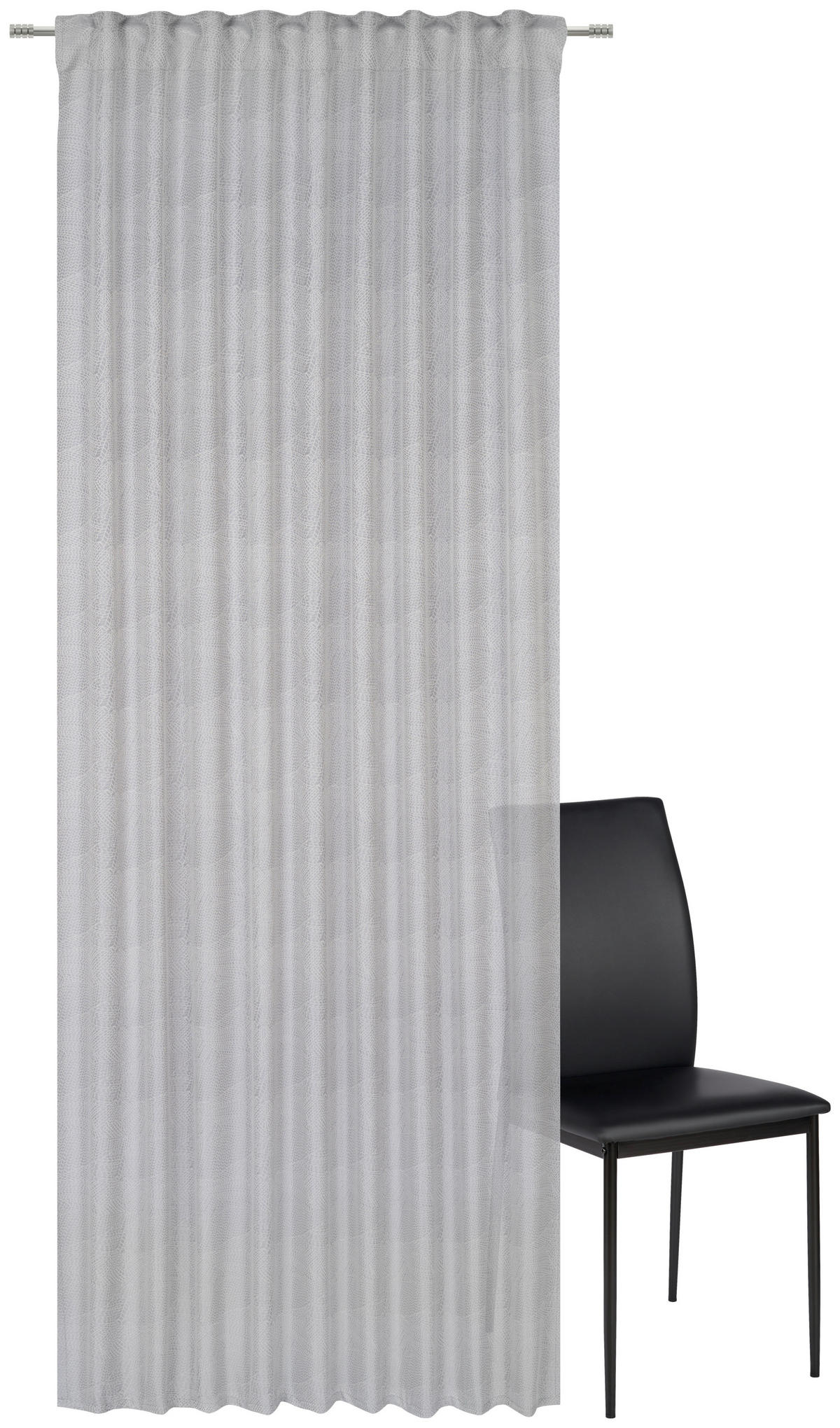 KÉSZFÜGGÖNY részben áttetsző  - ezüst, Konventionell, textil (140/245cm) - Esposa