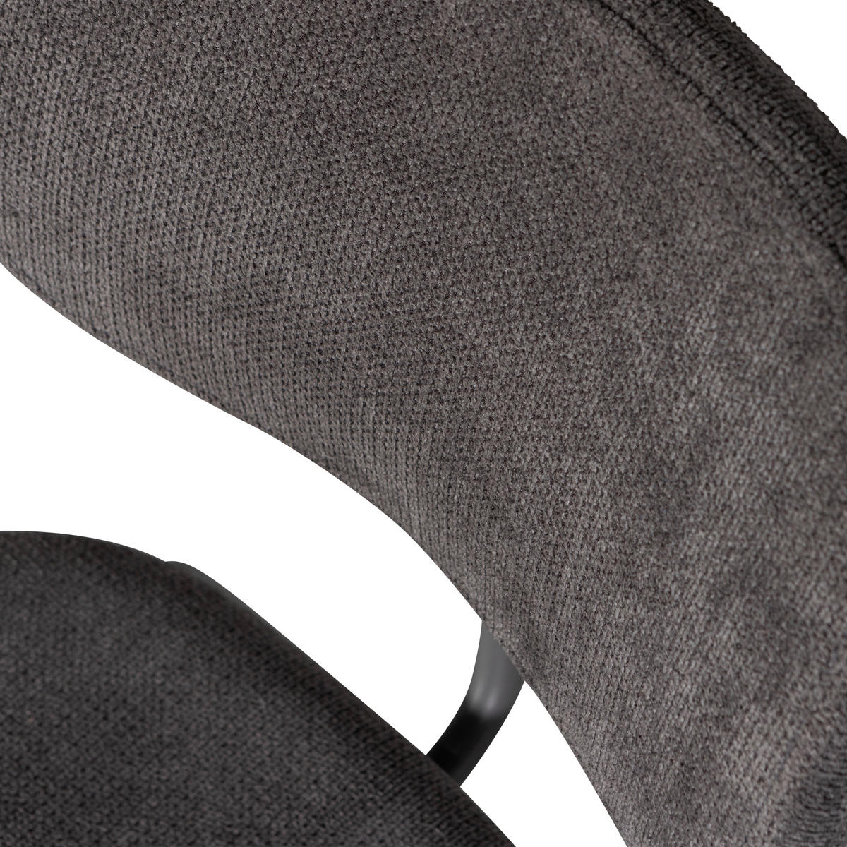 STUHL-SET 2 Stück  in Eisen gerippt  - Schwarz/Braun, MODERN, Textil/Metall (54/78/45cm) - Livetastic