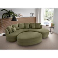 SOFFA i textil olivgrön  - olivgrön/svart, Design, textil/plast (300/160cm) - Livetastic