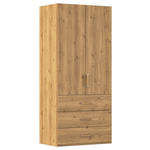 DREHTÜRENSCHRANK  in Eichefarben  - Eichefarben, Design, Holzwerkstoff/Kunststoff (101/223/60cm) - Novel