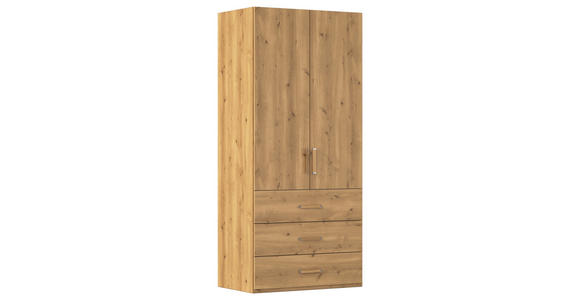 DREHTÜRENSCHRANK in Eichefarben - Eichefarben, Design, Holzwerkstoff/Kunststoff (101/223/60cm) - Novel
