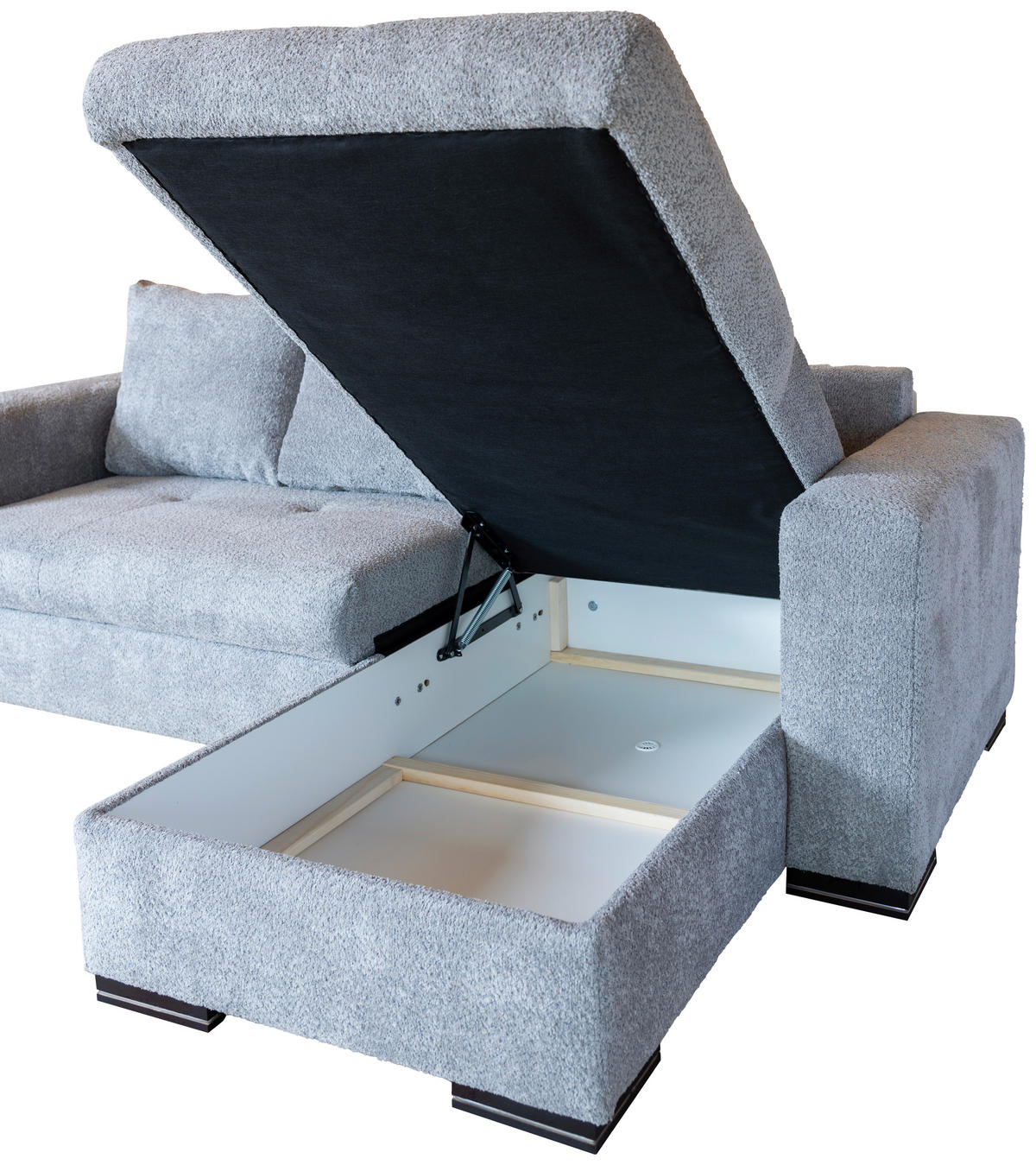 ECKSOFA in Webstoff Grau  - Braun/Grau, KONVENTIONELL, Holz/Textil (170/235cm) - Carryhome