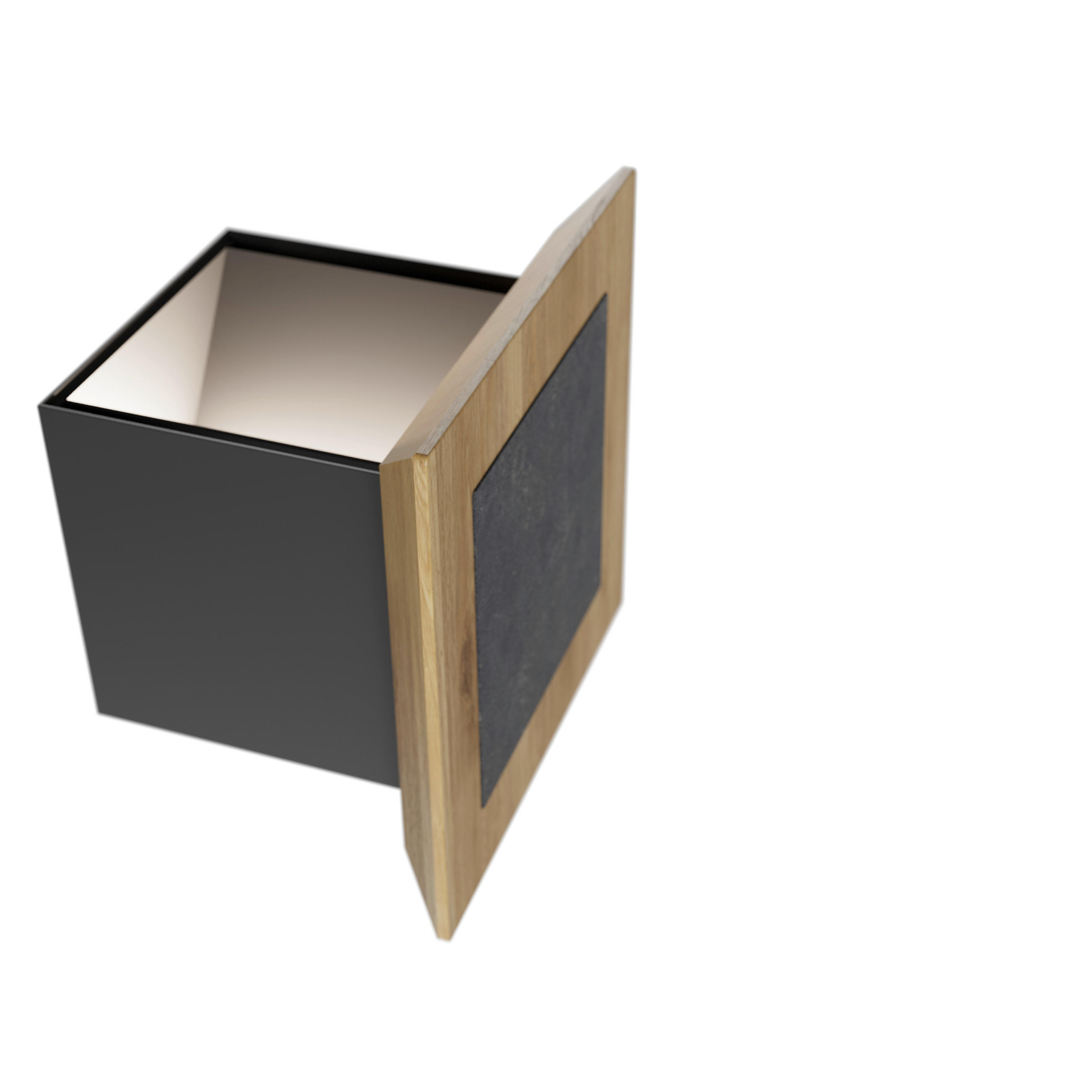 LED-WANDLEUCHTE Saalbach 15/15/15 cm  - Eichefarben, Natur, Holz/Stein (15/15/15cm)