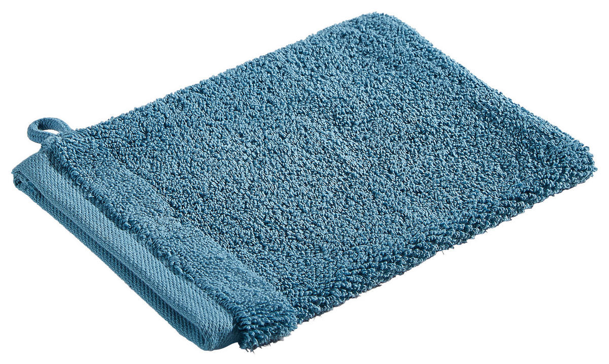 WASCHLAPPEN BONITA Petrol 4-teilig  - Petrol, Natur, Textil (16/21cm) - Bio:Vio