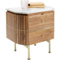KOMMODE Braun, Beige  50/55/35 cm  - Beige/Goldfarben, Design, Holz/Stein (50/55/35cm) - Kare-Design