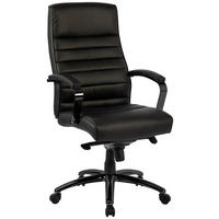CHEFSESSEL Lederlook Schwarz, Chromfarben  - Chromfarben/Schwarz, MODERN, Kunststoff/Textil (64/115/121/69cm) - MID.YOU