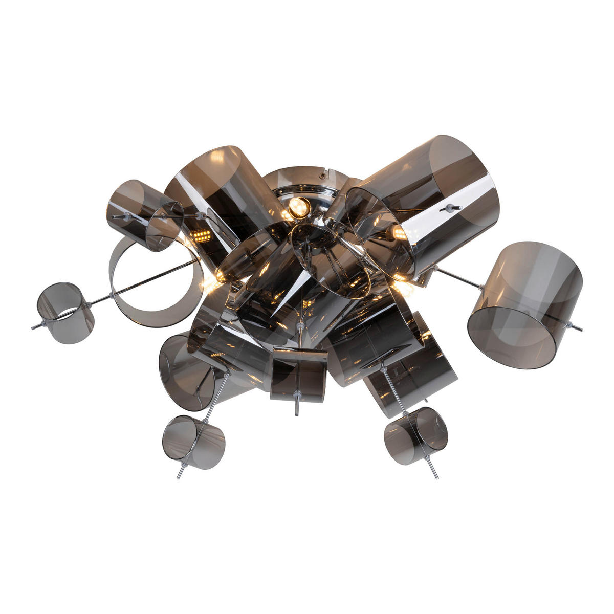 DECKENLEUCHTE SIRIUS 57/38 cm   - Chromfarben, LIFESTYLE, Glas/Metall (57/38cm) - Näve