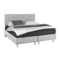 BOXSPRING-ÁGY 180/200 cm  antracit, szürke  - alumínium színű/antracit, Design, fa (180/200cm) - Carryhome