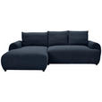 ECKSOFA Dunkelblau Webstoff  - Schwarz/Dunkelblau, MODERN, Kunststoff/Textil (175/265cm) - Carryhome