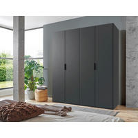FALTTÜRENSCHRANK 200/216/58 cm 2-türig Graphitfarben  - Schwarz/Graphitfarben, Design, Holzwerkstoff (200/216/58cm) - Boxxx