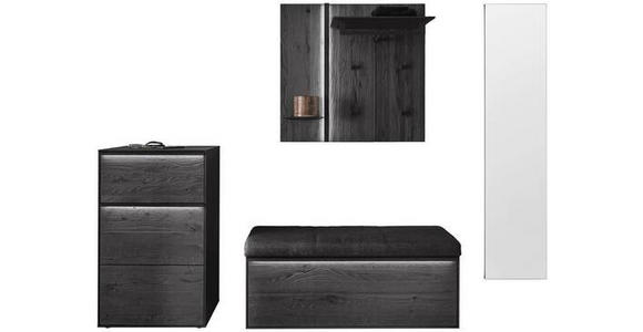 GARDEROBE  in 246/195/41 cm  - Anthrazit, Design, Glas/Holz (246/195/41cm) - Johann Jakob
