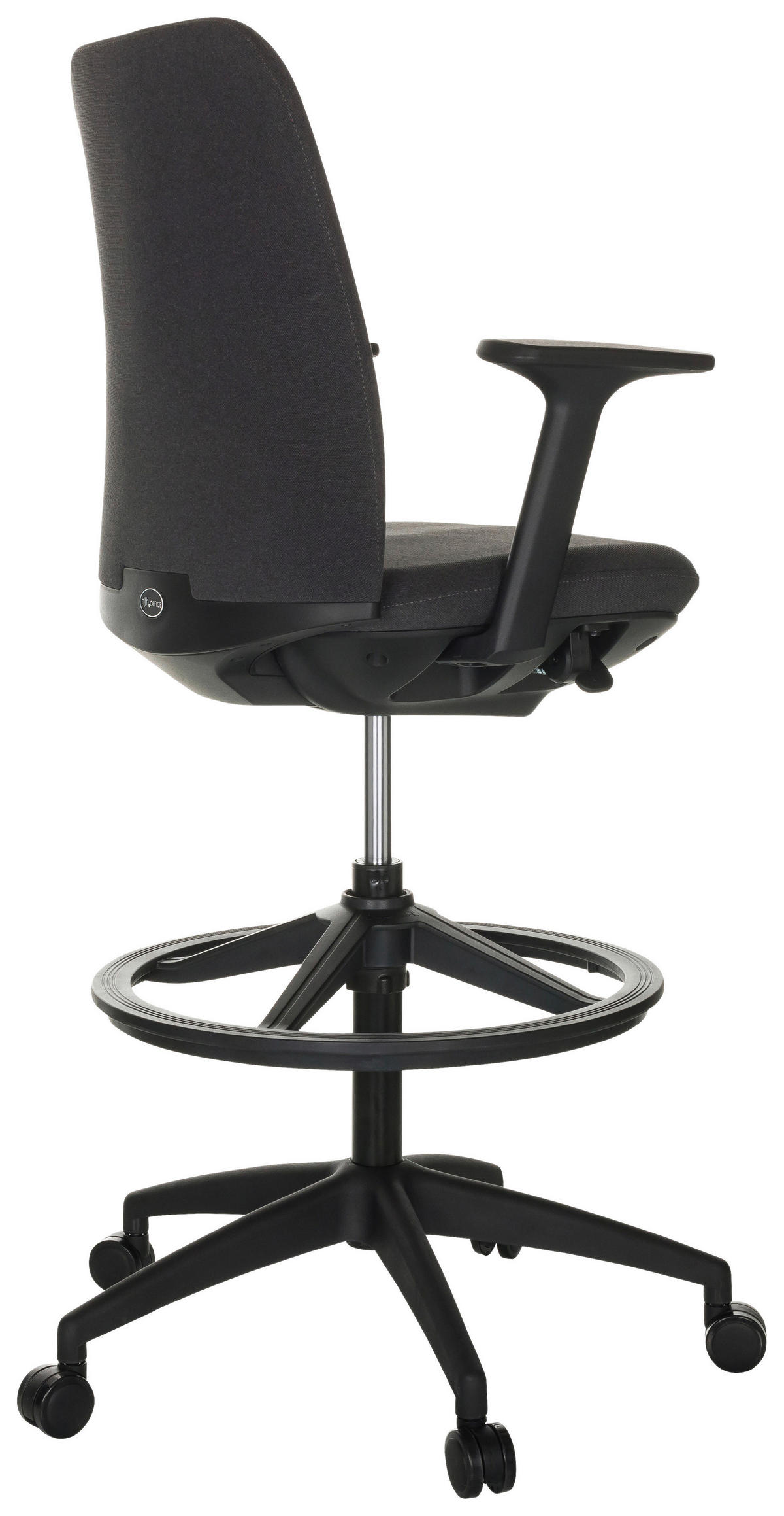 OTOČNÁ ŽIDLE, černá - černá, Basics, textil/plast (73/115-140/73cm) - MID.YOU
