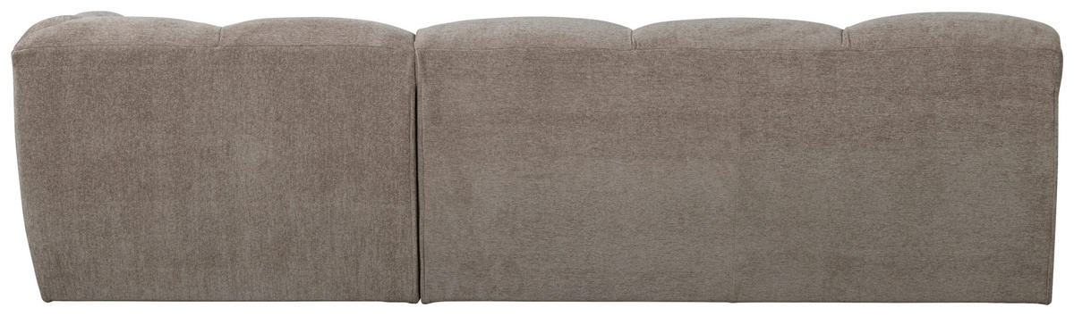 ECKSOFA Tibas Sandfarben Webstoff  inkl.  - Sandfarben/Schwarz, Design, Kunststoff/Textil (280/165cm) - Livetastic
