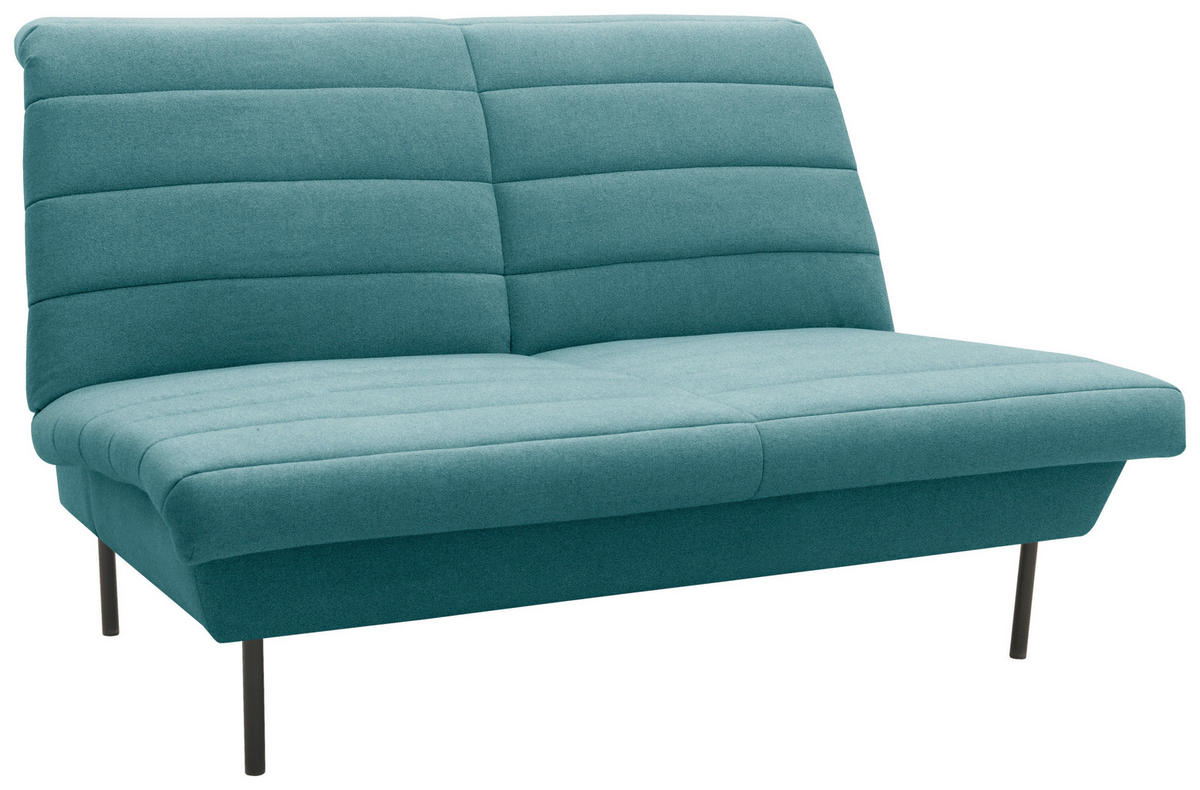 2-SITZER-SOFA in Petrol  - Petrol/Schwarz, Design, Textil/Metall (145/92/103cm) - LOOKS by W.Joop