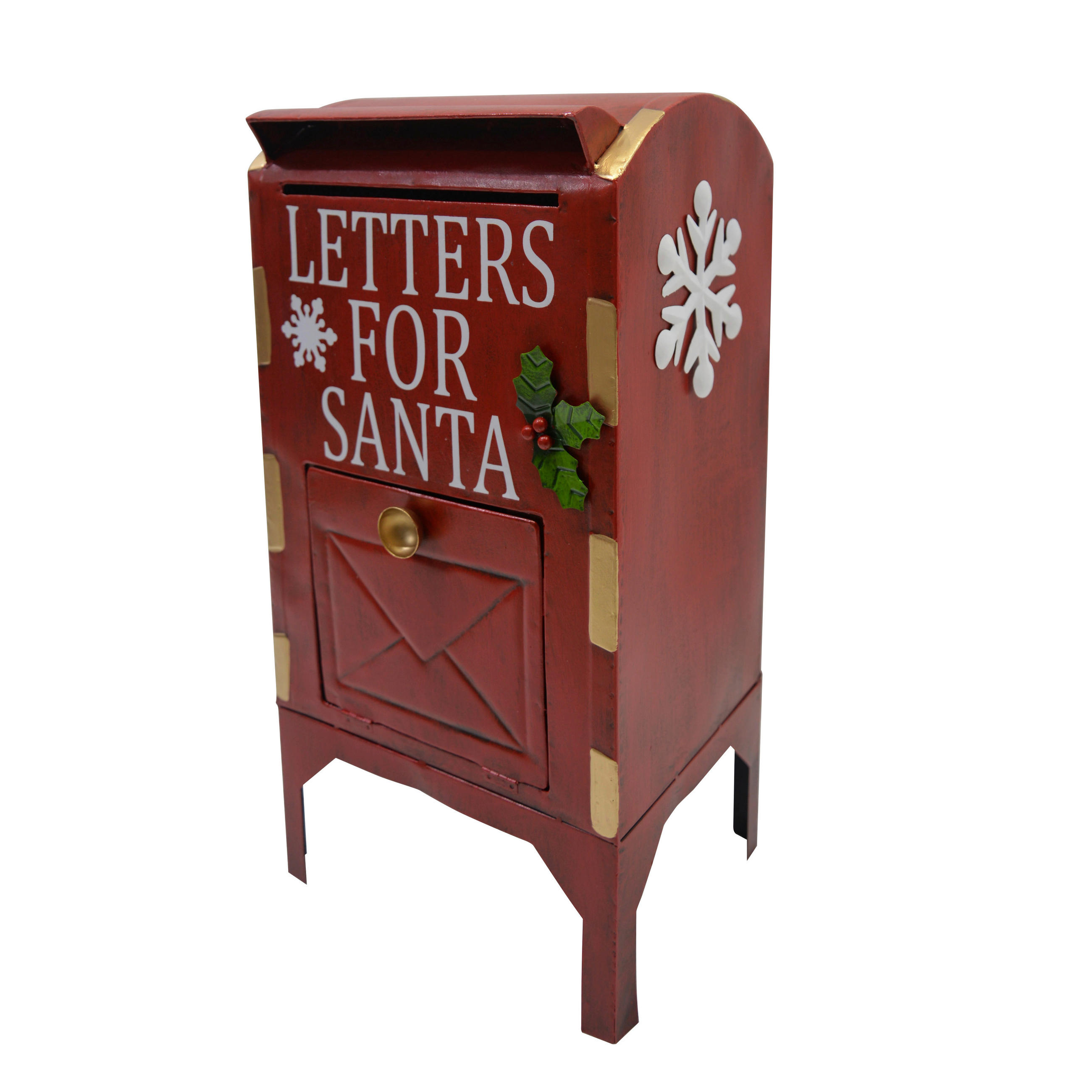 BRIEFKASTEN Rot, Weiß  - Rot/Weiß, LIFESTYLE, Metall (26,04/53,34/20,32cm) - X-Mas