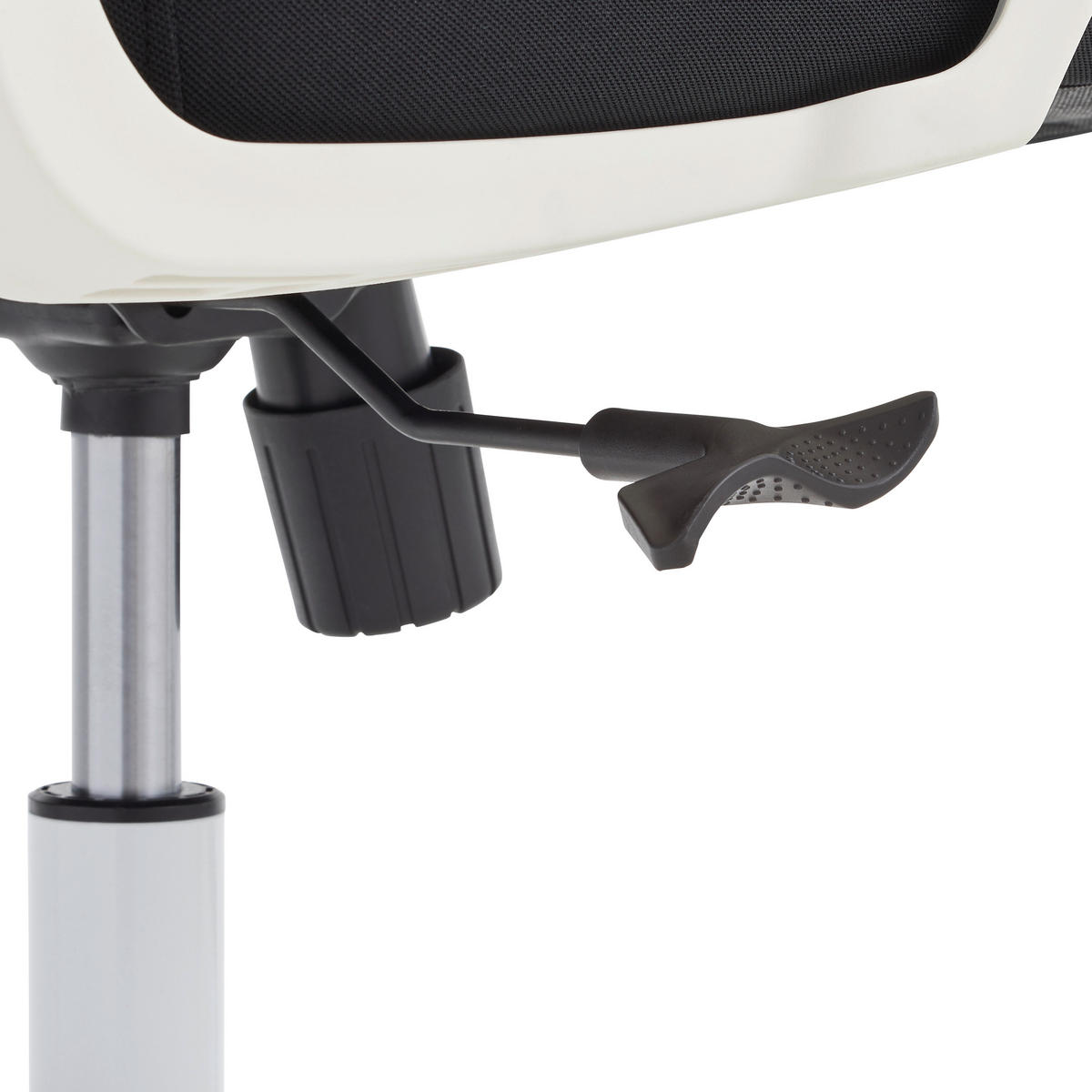 DREHSTUHL Flachgewebe, Netz Grau, Schwarz, Weiß  - Schwarz/Weiß, MODERN, Kunststoff/Textil (61,5/99-109/64cm) - home24