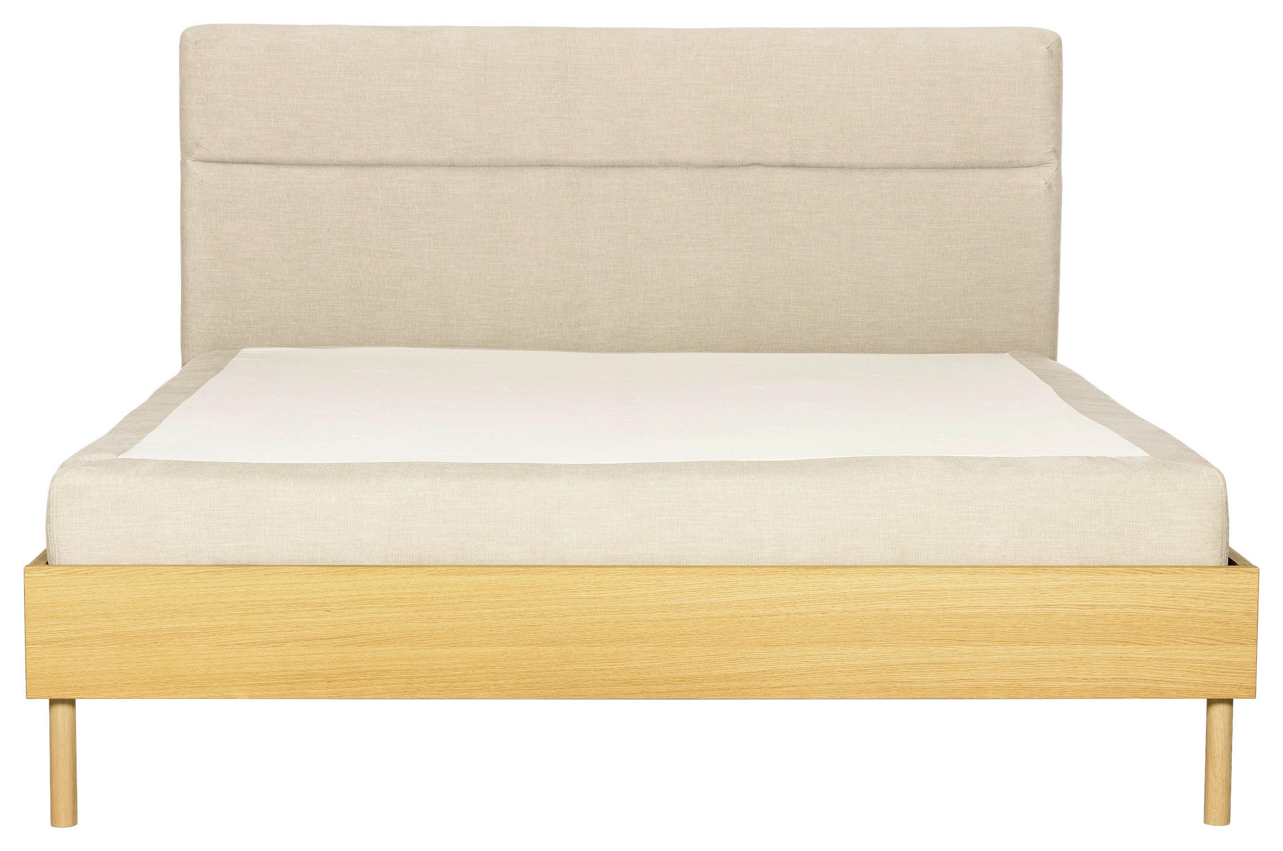 SÄNG 180/200 cm  i naturfärgad, beige   - beige/naturfärgad, Klassisk, trä/textil (180/200cm) - Niels Andersson