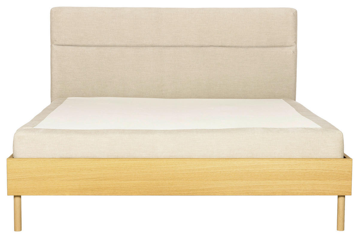 SÄNG 180/200 cm  i naturfärgad, beige   - beige/naturfärgad, Klassisk, trä/textil (180/200cm) - Niels Andersson